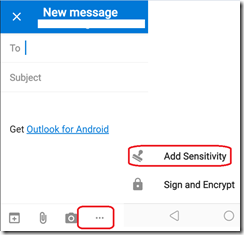 sensitivity owa labels