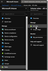 Intune – New administration roles available
