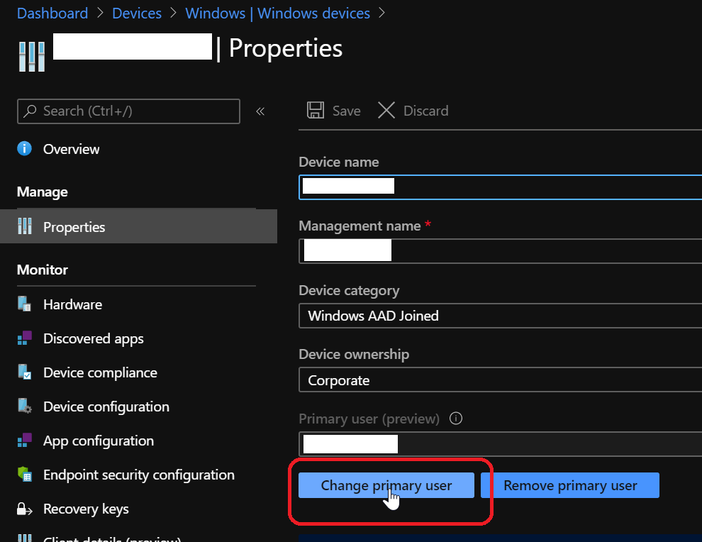 Intune You Can Now Change The Primary User Of A Device Also For Co 