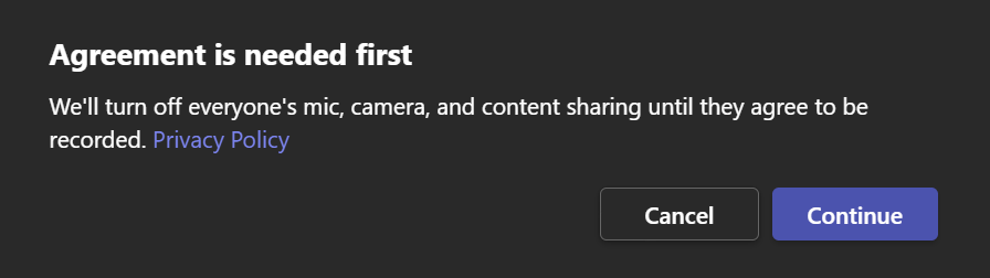 Teams Explicit Recording Consent For Meeting 7269